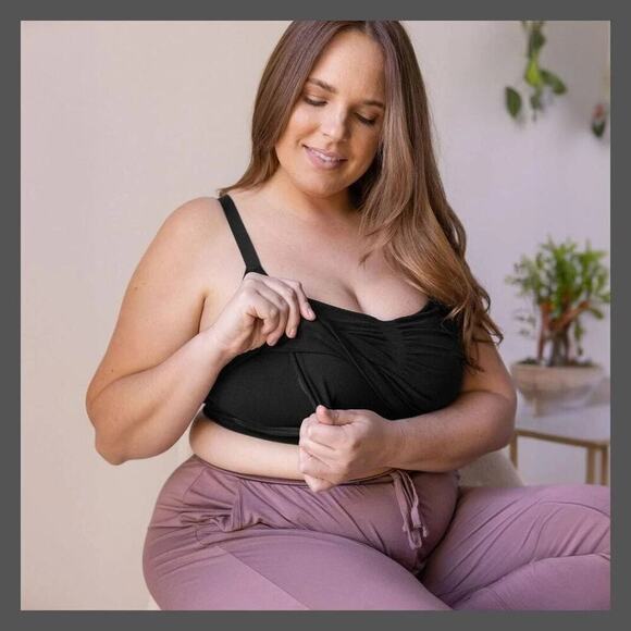 New Kindred Bravely Bamboo Sublime Hands-Free Pumping Sleep Bra - Picture 5 of 12